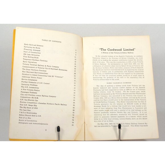 The Cordwood Limited by Hearn & Wilkie 1966 Victoria and Sidney Railway History - Picture 3 of 7